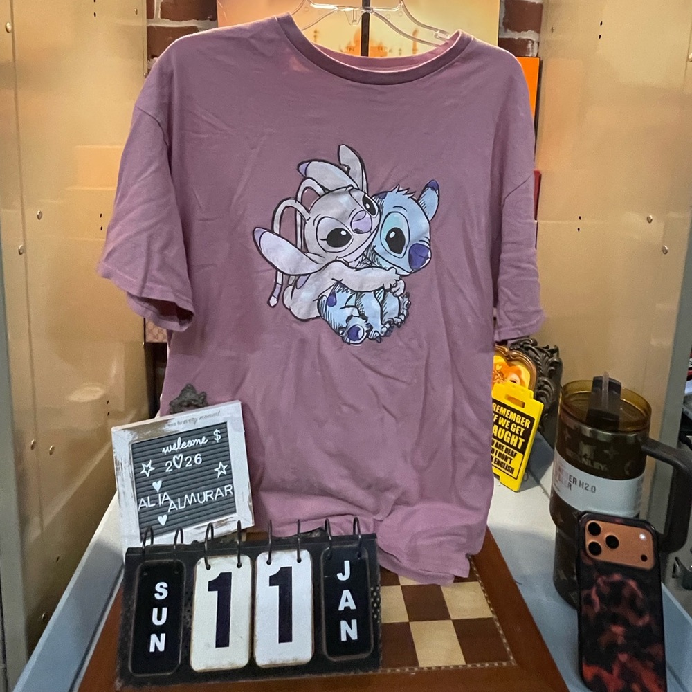 Women’s Stitch & Angel Tshirt Pink